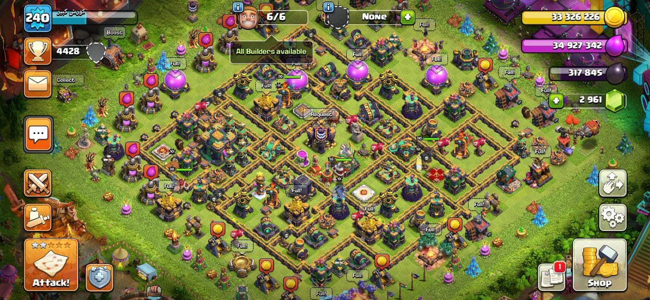 Sell Clash of clans Account TH14 Linked Code 15007