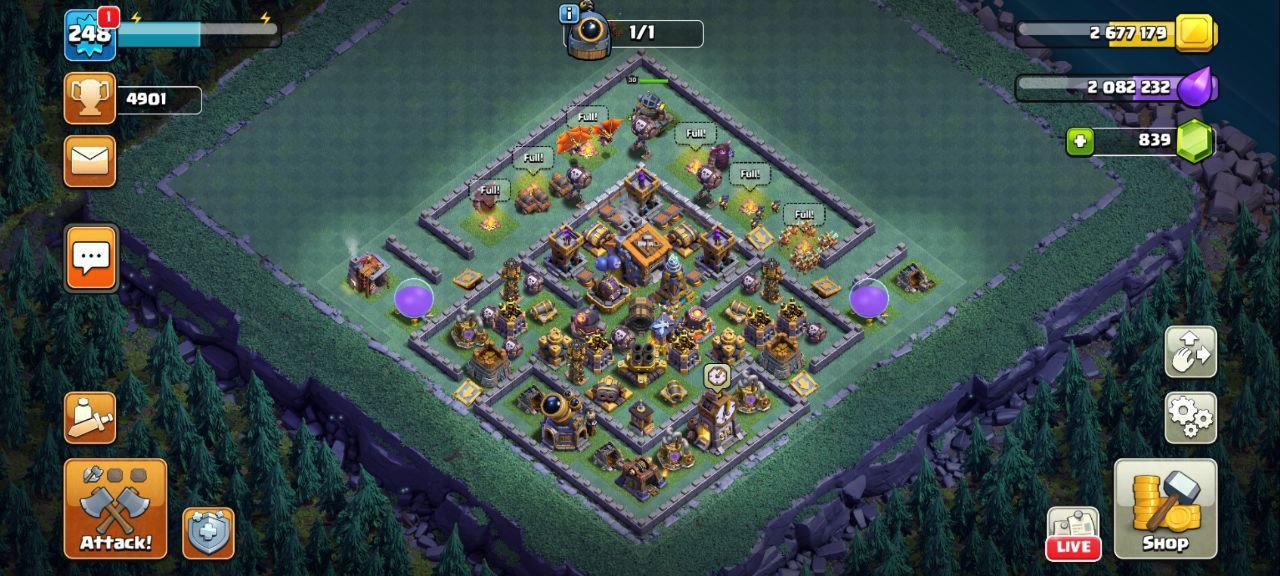 Buy Clash of clans Account TH14 Supercell ID Linked Code 10009