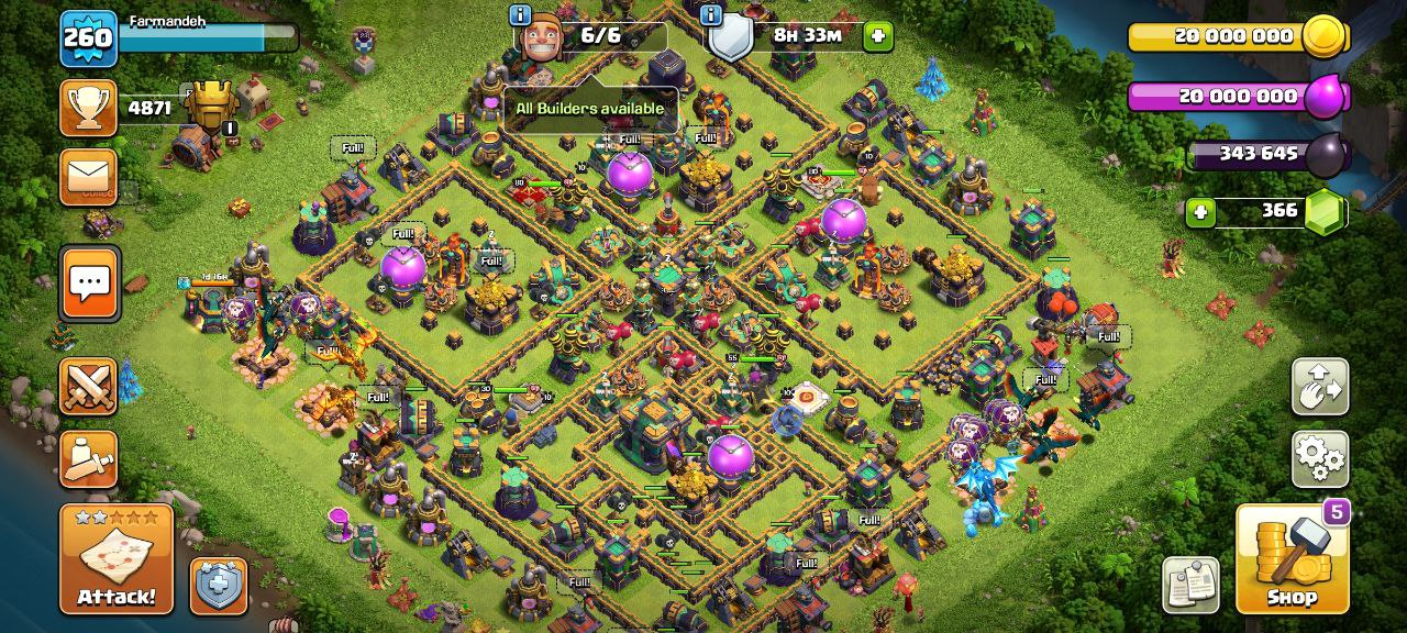 Sell Clash of clans Account TH14 Supercell id Linked Code 15036