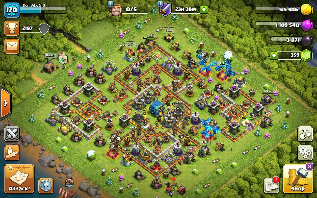 Sell Clash of clans Account TH12 Supercell id Linked Code 15041