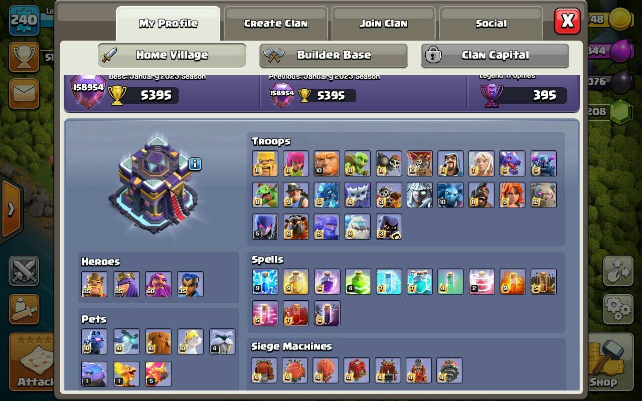 Sell Clash of clans Account TH15 Supercell id Linked Code 15118
