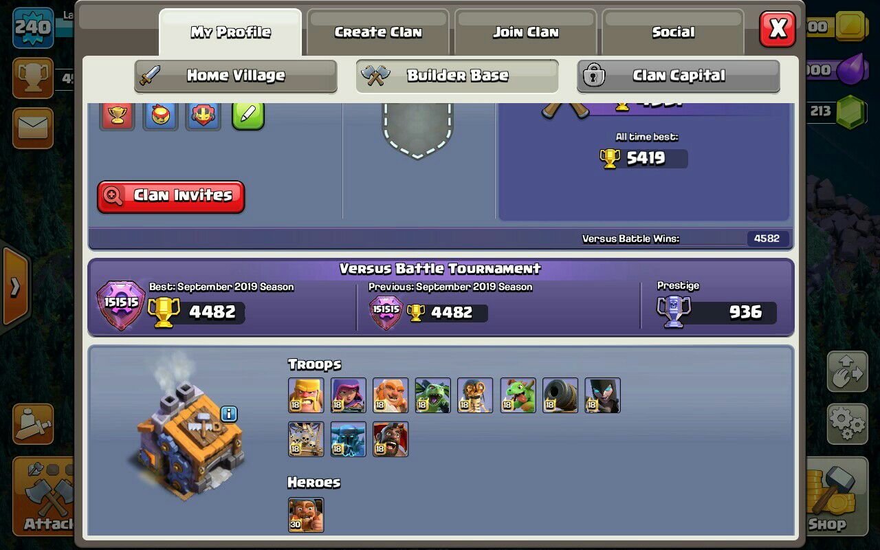Sell Clash of clans Account TH15 Supercell id Linked Code 15118