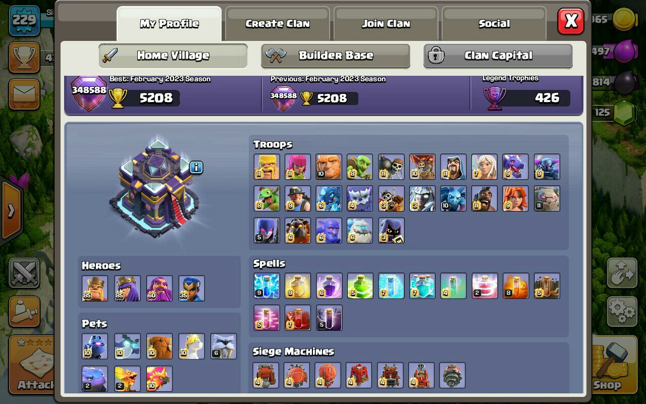 Sell Clash of clans Account TH15 Supercell id Linked Code 15129