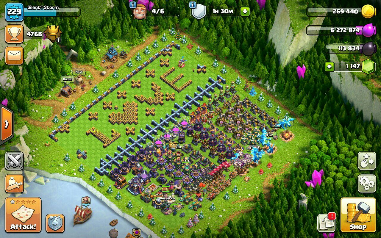 Sell Clash of clans Account TH15 Supercell id Linked Code 15129
