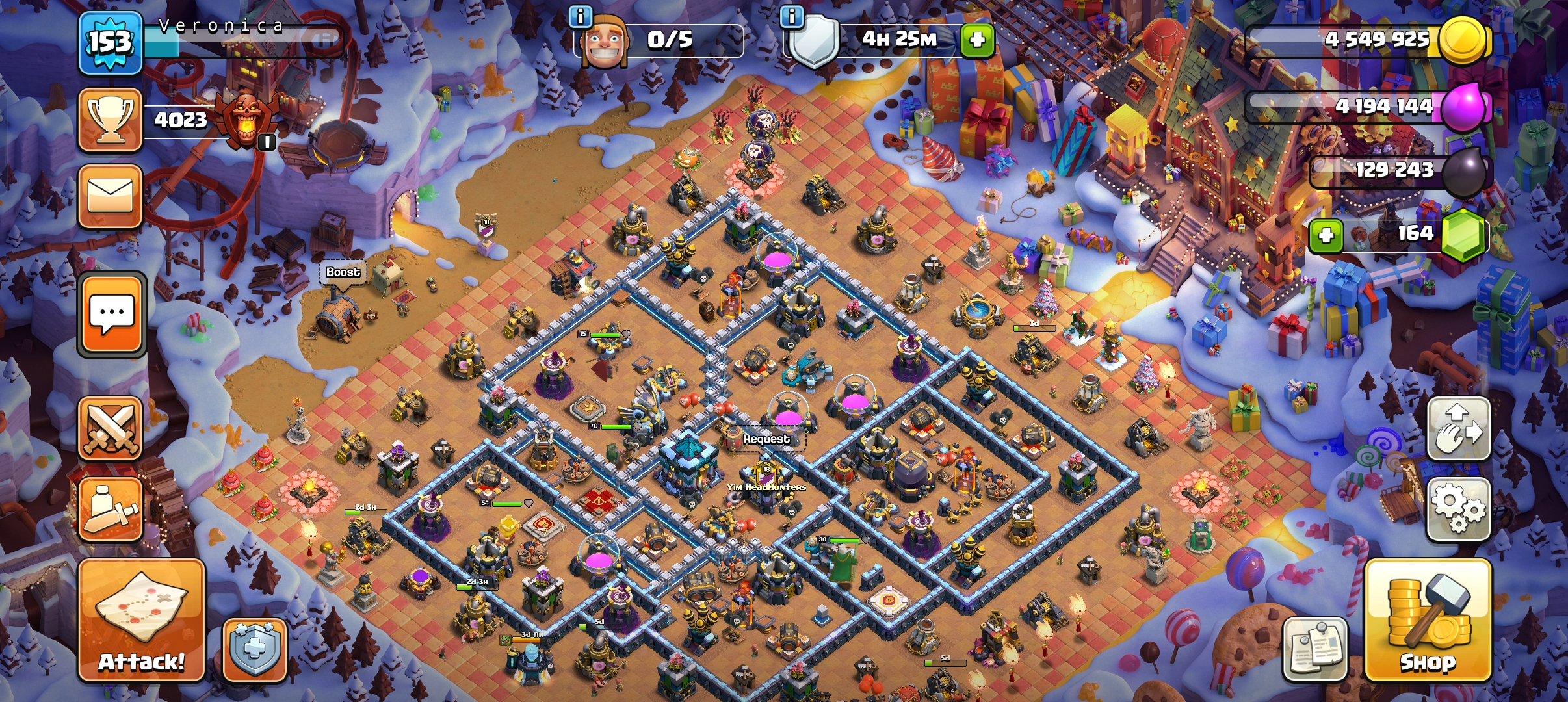 Buy Clash of clans Account TH13 Supercell ID Linked Code 10102