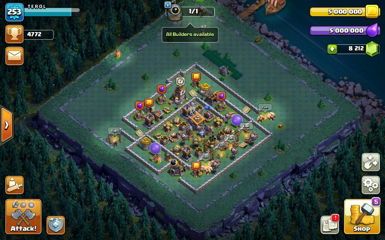 Sell Clash of clans Account TH15 Supercell id Linked Code 15142