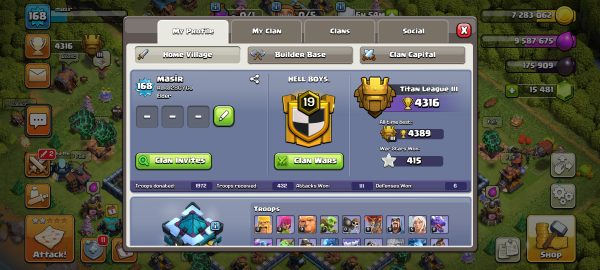 Buy Clash of clans Account TH13 Supercell ID Linked Code 10150