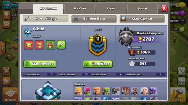 Buy Clash of clans Account TH13 Supercell ID Linked Code 10149