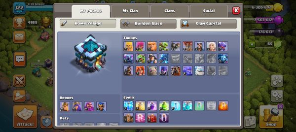 Buy Clash of clans Account TH13 Supercell ID Linked Code 10160